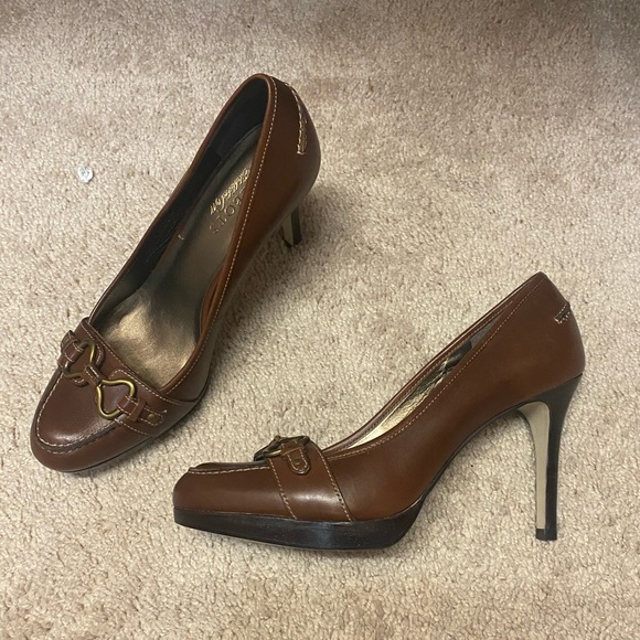 Talbots Genuine Leather Stiletto Brown Size 8 - Picture 1 of 7